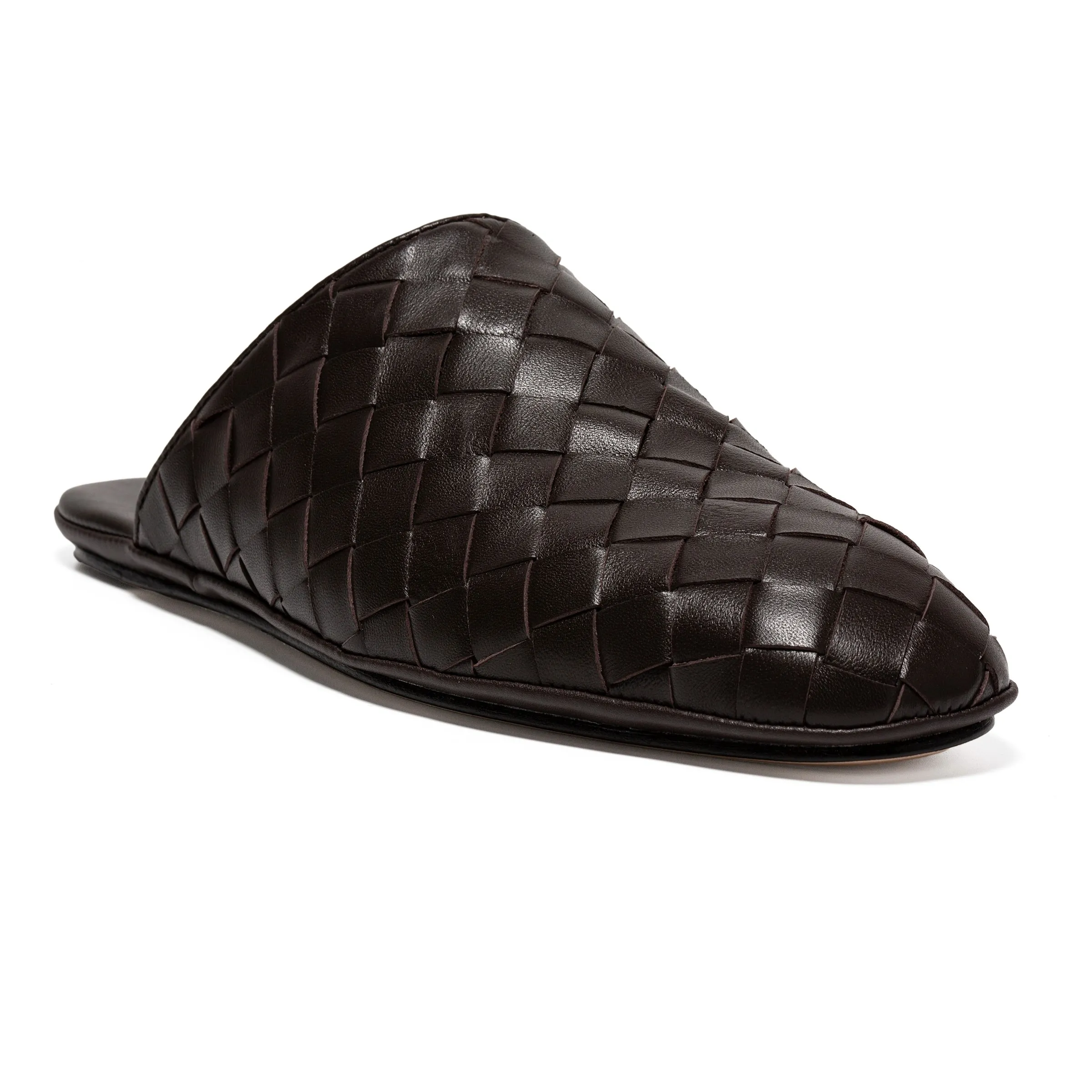 [BV] Top P: 720💰Size for couples: Female 35-39 Male 39--44 (Female 40. Male 38.45.46.47 customization is not returnable) [Note‼ ️] Add 💰 to size 46, add 💰 to size 47. Bottega Veneta's 2025 autumn counter synchronized genuine leather outsole classic woven half-drag couple model Bottega Veneta square toe flat shoes, imported mixed sheepskin, imported sheep! Leather outsole! [Rose][Rose]! Purely hand-woven and operated, the original board is reproduced one-to-one! quality assurance!